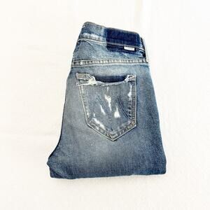 Mother Superior The Sinner Ice Cream, You Scream Rip Denim Jeans Raw Hem Size 24